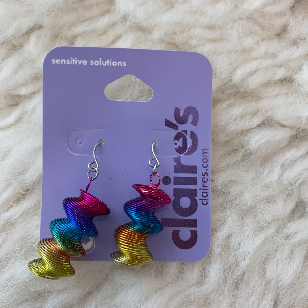 Claire’s Rainbow Slinky Earrings